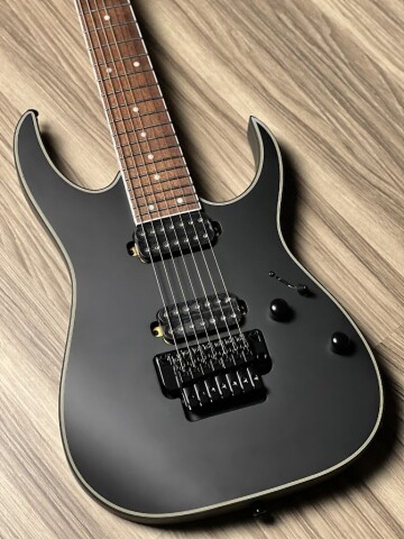 Ibanez RG7320EX-BKF 7-String Electric Guitar in Black Flat