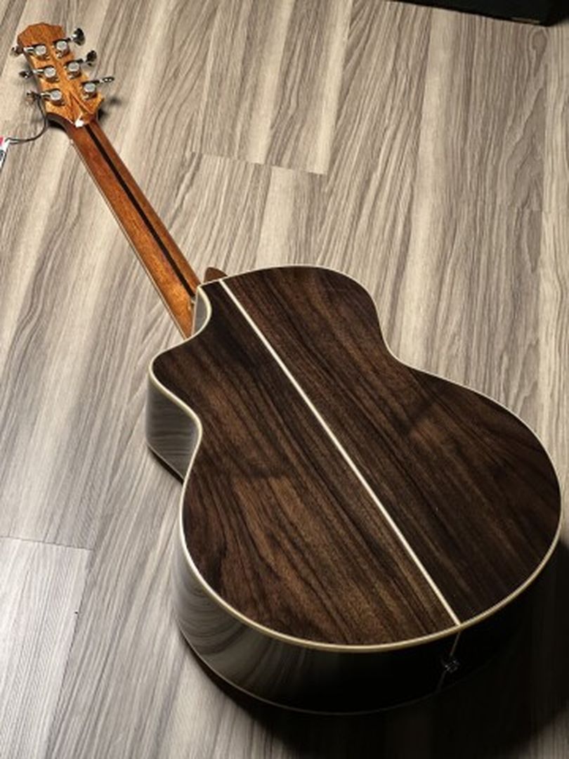 SQOE Spain A9-SK Bevel Cut Full Solid Acoustic Electric in Natural with Fishman Sonitone