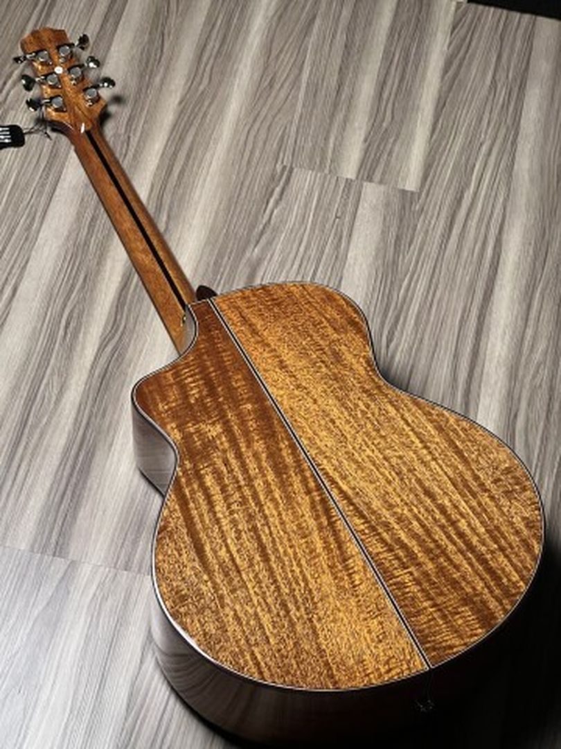 SQOE Spain A8-SK Bevel Cut Full Solid Acoustic Electric in Natural with Fishman Sonitone