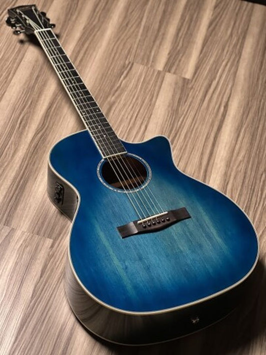 SQOE Spain S340FG BL TransAcoustic with Effects in Blue Burst