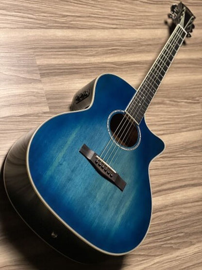 SQOE Spain S340FG BL TransAcoustic with Effects in Blue Burst