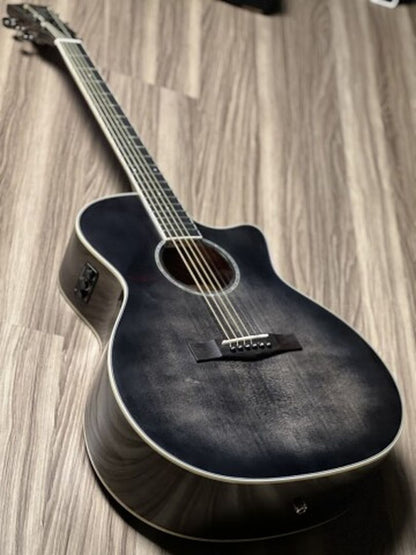 SQOE Spain S340FG BK TransAcoustic พร้อมเอฟเฟกต์ใน Black Burst