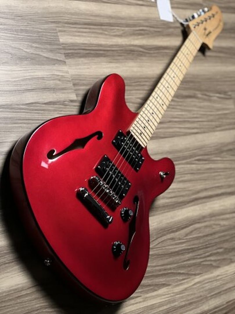 Squier Affinity Series Starcaster with Maple FB in Candy Apple Red