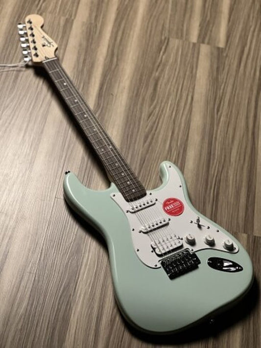 Squier FSR Sonic Stratocaster HSS w/White Pickguard Laurel FB in Surf Green