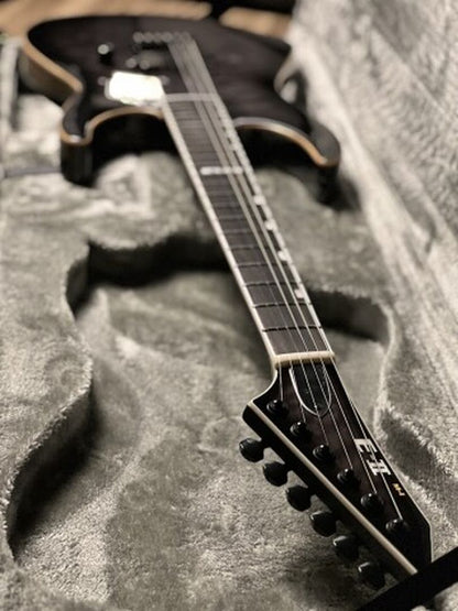 ESP E-II M-I Thru NT QM in See Thru Black Burst