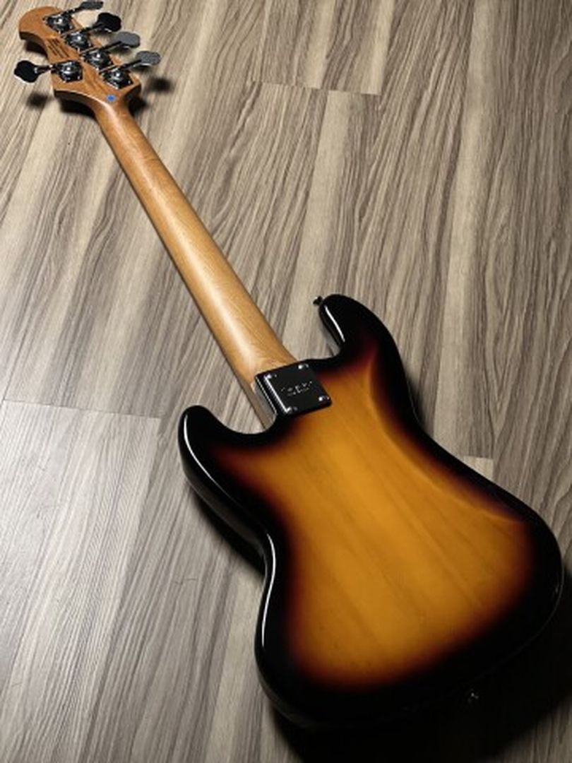 SQOE SJB650 ROASTED MAPLE SERIES 5 String in 3-Tone Sunburst