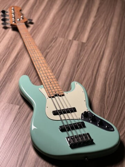 SQOE SJB650 Roasted Maple Series 5 String in Surf Green