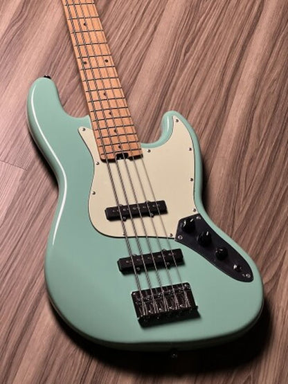 SQOE SJB650 Roasted Maple Series 5 String in Surf Green