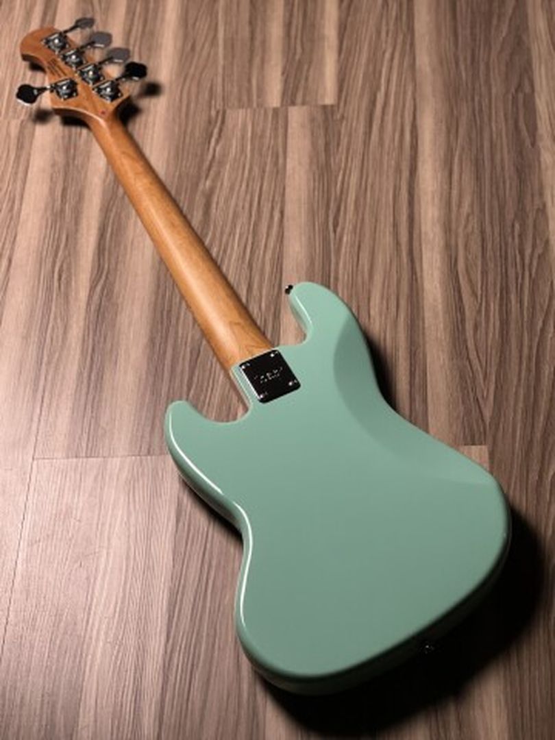 SQOE SJB650 Roasted Maple Series 5 String in Surf Green