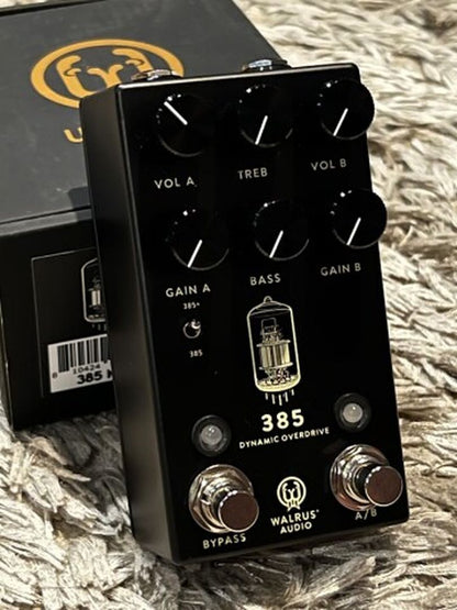 Walrus Audio 385 Overdrive MKII เอฟเฟ็กต์กีตาร์เหยียบสีดำ