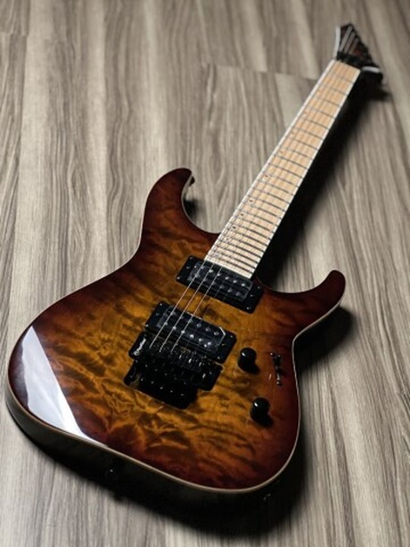 Grass Roots G MIRAGE FR/M QM Electric Guitar in Tiger Eye Sunburst